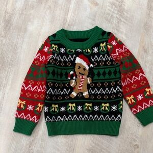 Festive Holiday Sweater with Gingerbread Design